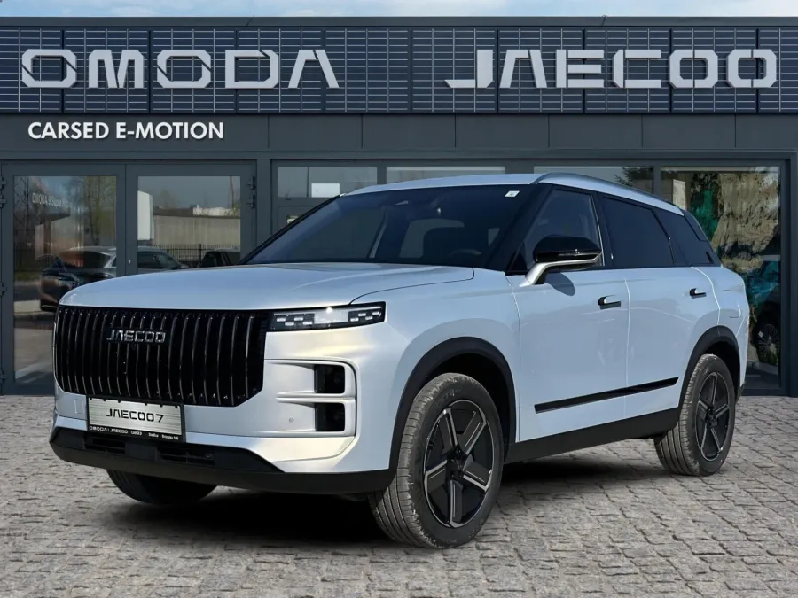Jaecoo 7 Hybrid Exclusive 1.5 TGDI 224 KM 1DHT FWD Moonlight Silver (KU) Czarna skórzana 2026
