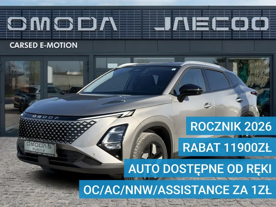 Omoda 5 NF HEV Premium 1.5 TGDI 224 KM 1DHT FWD Aviation Silver (KX) Czarna skórzana 2026