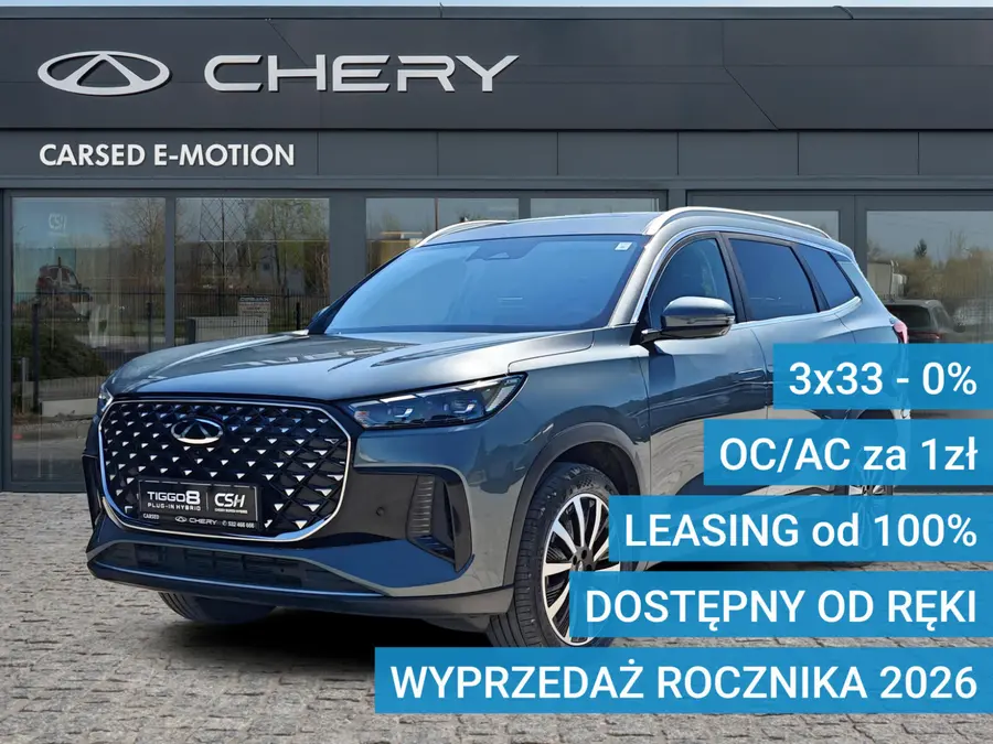 Chery Tiggo 8 PHEV Prestige (+kabel typ2) 2026